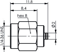 Adapter SMA-UMTC (m-m) (Telegärtner J01155A0121)