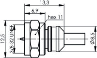 F-Kabelstecker, HDTV, Cr/Cr, 75 Ohm G4 (RG-179B/U)...