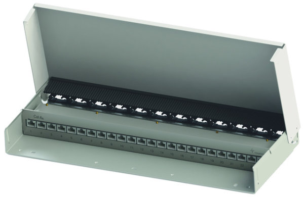 Verteiler, inkl. Kabelführung MPD24-HS K Cat.6A, reinweiß (Telegärtner J02023A0053)