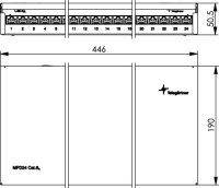 Verteiler, inkl. Kabelführung MPD24-HS K Cat.6A, reinweiß (Telegärtner J02023A0053)