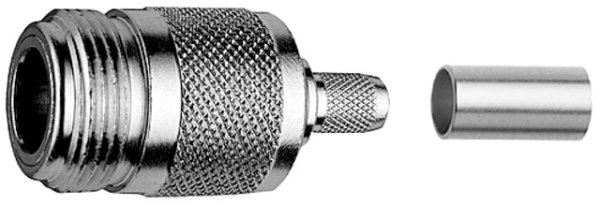 N-Kabelbuchse Cr 50 Ohm TA G5 (RG-223/U), RG-142B/U (Telegärtner J01021H0097)