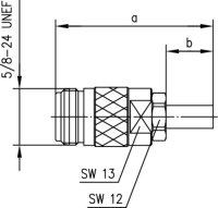 N-Kabelbuchse Cr 50 Ohm TA G5 (RG-223/U), RG-142B/U...