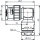 BNC-Kabelwinkelstecker lt/kl, 50 Ohm MIL Clamp, G1 (RG-58C/U), G5, IP67 (Telegärtner J01000A0073)