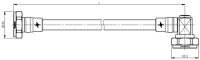 7-16 Jumper Kabel 1/2" IP68 L =  0,5 m, m-m90°,...