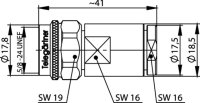 N-Kabelstecker 50 Ohm G37 (2.7/7.25),G42 (2.7/7.1),H500...