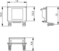 Staubschutz-Klappdeckel Schwarz RAL 9005 neutral, f....