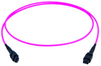 MPO black female patch cord 2m type A, round cable violet...