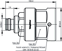 4.3-10 Kabelbuchse SIMFix PRO 50 Ohm G33 (1 1/4")...
