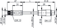 STX M12x1-M12x1 VL X-kod. Cat.6A (ISO/IEC)...