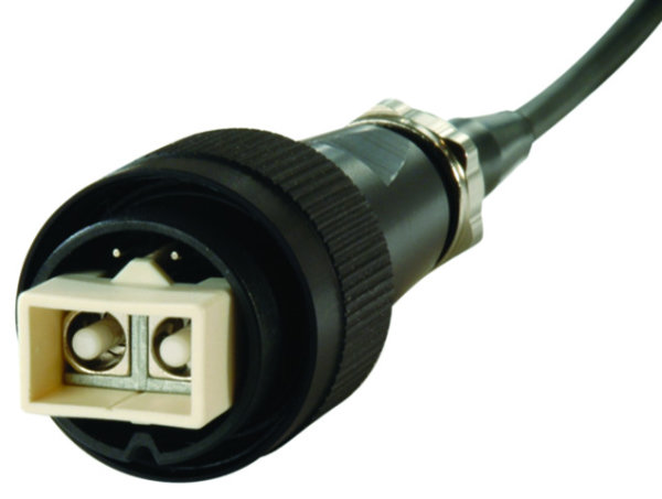 Hybrid-Stecker 2xSC+2xCu IP67 Industrie für SM, inkl. 2 Stiftkont. AWG22 max. (Telegärtner J08083H0001)