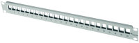 19" Frontplatte 1 HE, ohne Erdungsk. für 24x...
