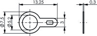 Lötfahne, einlappig, 0.19" Messing verzinnt...