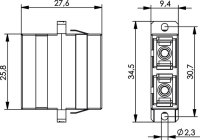 SC Duplex Kupplung, Single- u. Multimode...