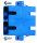 SC Duplex Kupplung, Single- u. Multimode Keramikhülse, Kunststoffgehäuse blau (Telegärtner J08081A0002)