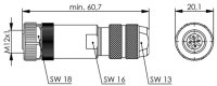 STX M12x1 KD D-kod. Cat.5 CS4D180-3-5SCT607FA000 (Telegärtner J80029A0310)