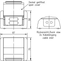 Anschlussdose IP44 AP für 2x SC-D Kupplung...