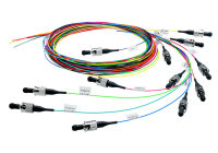 Faserpigtail-Set 9/125µ, 12 Farben mit  SC/APC,...