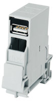 STX Tragschienen-Verbinder incl. USB Kupplung 3.0 f-f Typ...