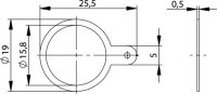 Masselötfahne 5/8" vernickelt (Telegärtner...