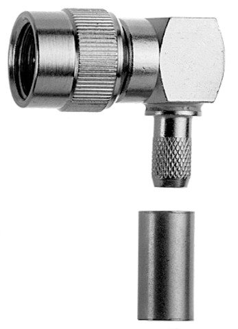 MINI-UHF Kabelwinkelstecker Cr G1 (RG-58C/U)303 (Telegärtner J01045A0002)