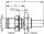 SMA-Kabeleinbaubuchse Cr Au G30 (1.5/3.8), mit Dichtring (Telegärtner J01151A1111)