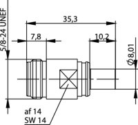 N Push-On Test Adapter, 50 Ohm (m-f), 11 GHz...
