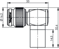 TNC-Kabelwinkelstecker Cr RG-213/U (Telegärtner...