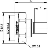 7-16 Kabelstecker Cr/Cr 50 Ohm G1 (RG-58C/U); G5...