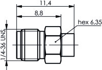 SMA-Kabelbuchse Au 50 Ohm G10 (UT-141)  J01151A1181 (Telegärtner J01151A1181)