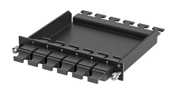 HD3-ES-Patch-Modul 0,5HE 6xMPO  schwarz (Telegärtner H02050A4080)
