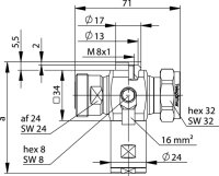 7-16 Überspannungsableiter (M-F) 806-960/1710-2200...
