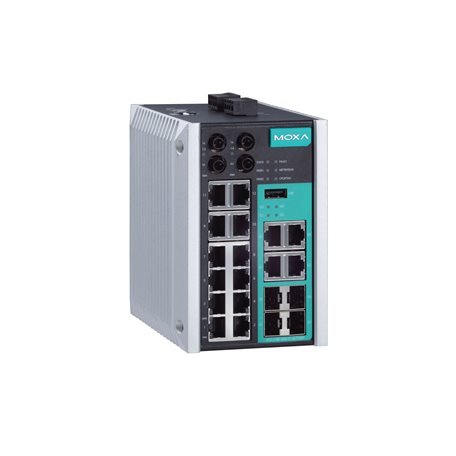 Moxa EDS-518E-MM-ST-4GTXSFP-T