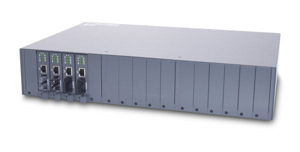 KTI KC-1300L-2D 16-Slot Medienkonverter Chassis inkl. redundantem Netzteil