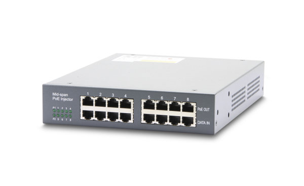 KTI KPOE-800-2P 8-Port PoE Injector mit 2x Power Modulen