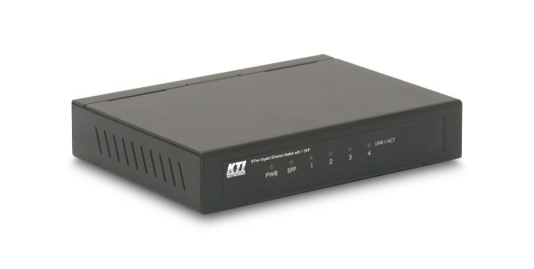 KTI KGS-0500-LX 5-Port Gigabit Switch mit SFP SM LC 10km